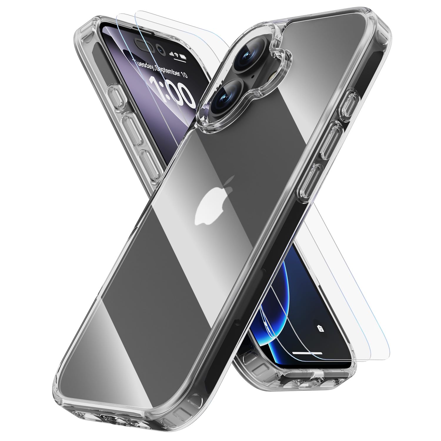 Amazon.co.jp: HEROMI iPhone 16 用 ケース【強化フィルム2枚付き】米