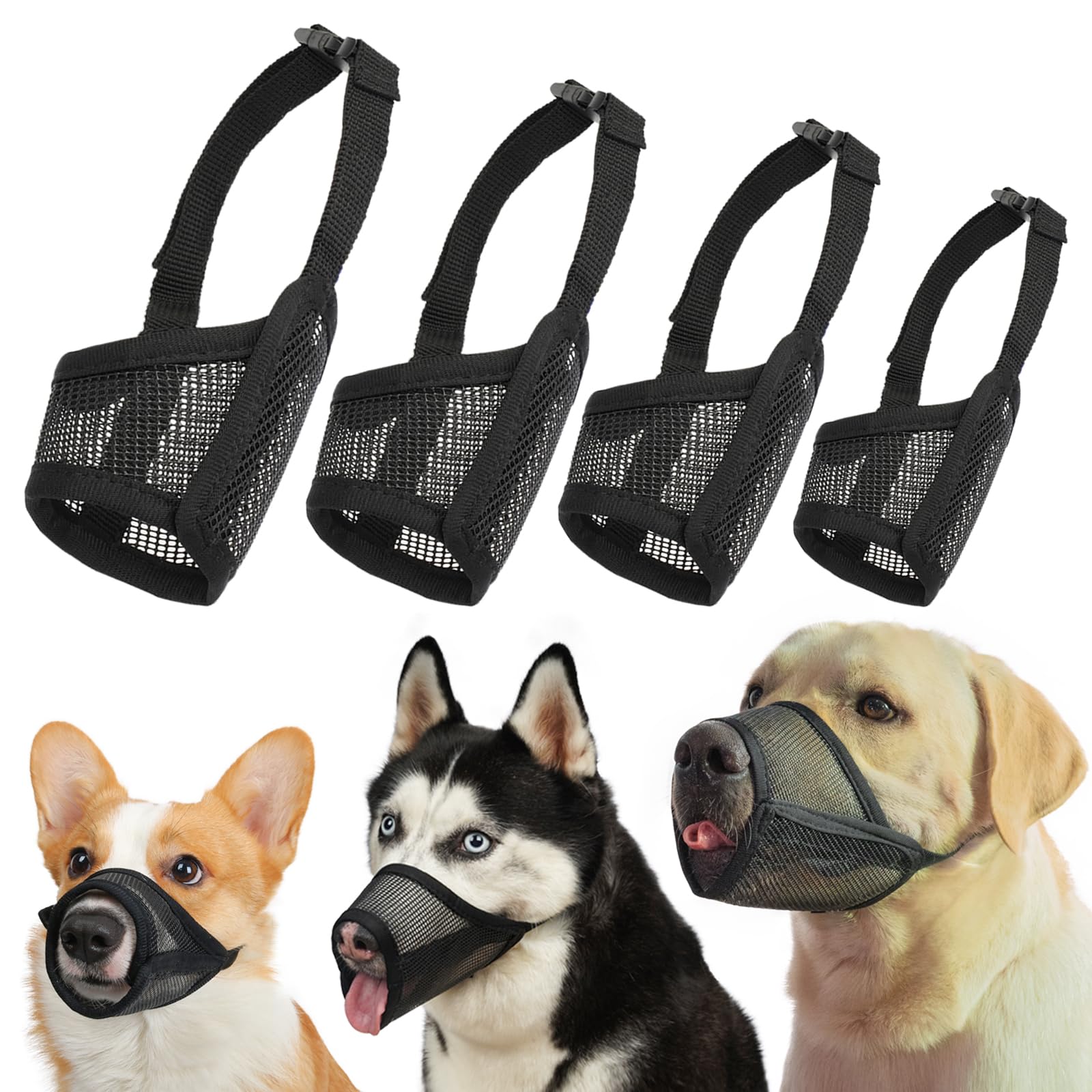 LUCKYPAW Dog Muzzle Set 4 PCS