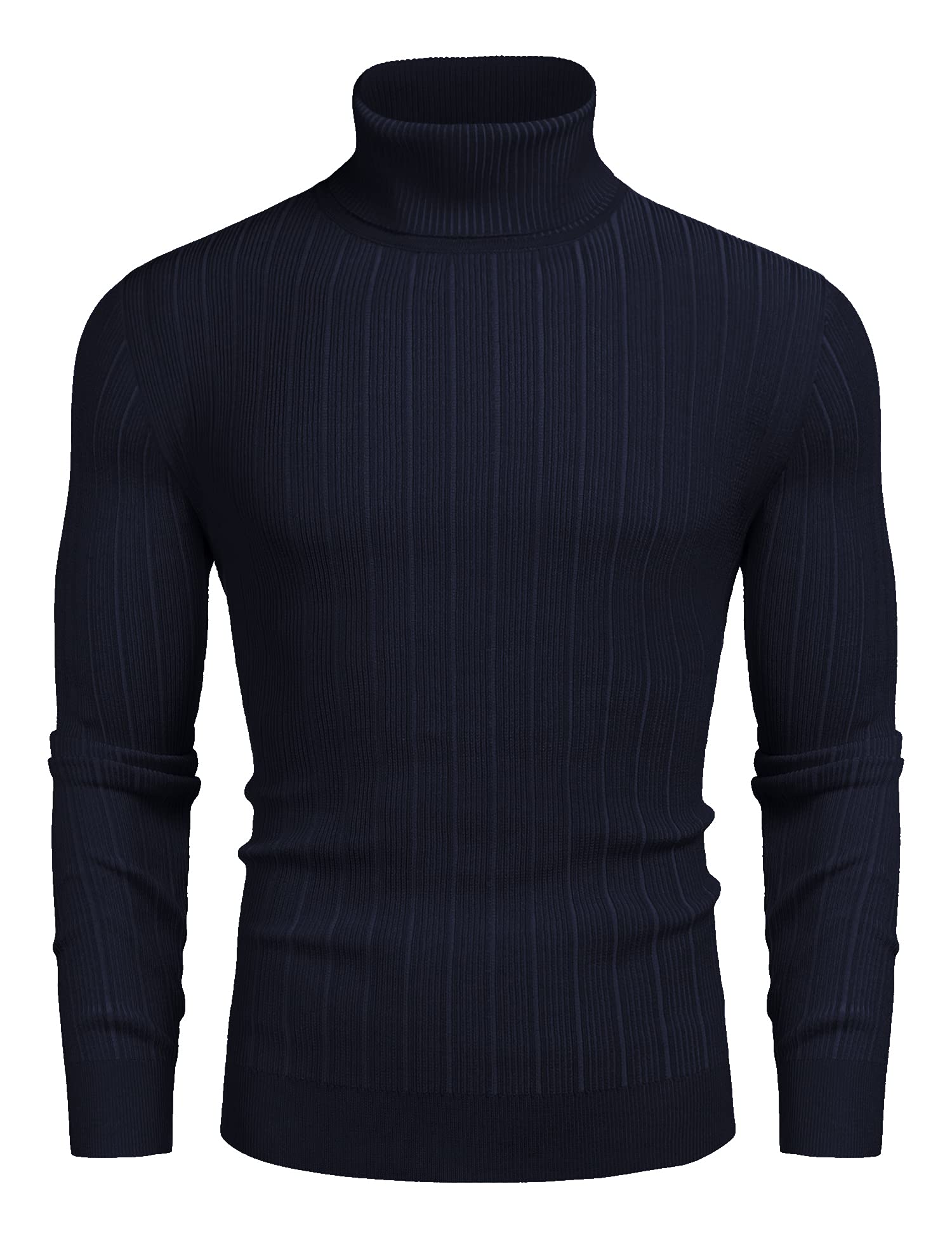 COOFANDYMen's Slim Fit Turtleneck Sweater Ribbed Knitted High Neck Pullover Sweaters