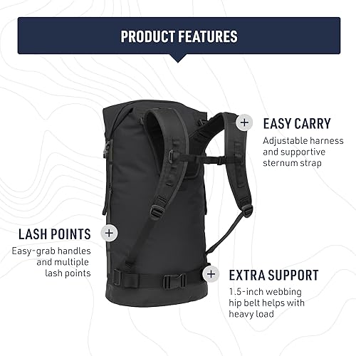 Miniatura 4 de Sea to Summit Big River Dry Mochila con arnés ajustable, 75 litros, color rojo Picante