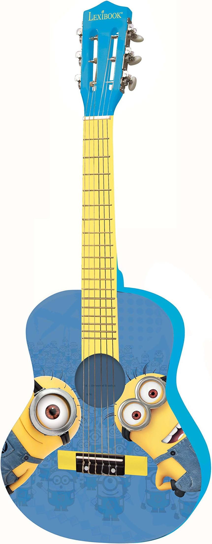 Lexibook Universal Despicable Me Minions Wooden Acoustic Guitar, Learning guide included, Blue/Yellow, K2000DES