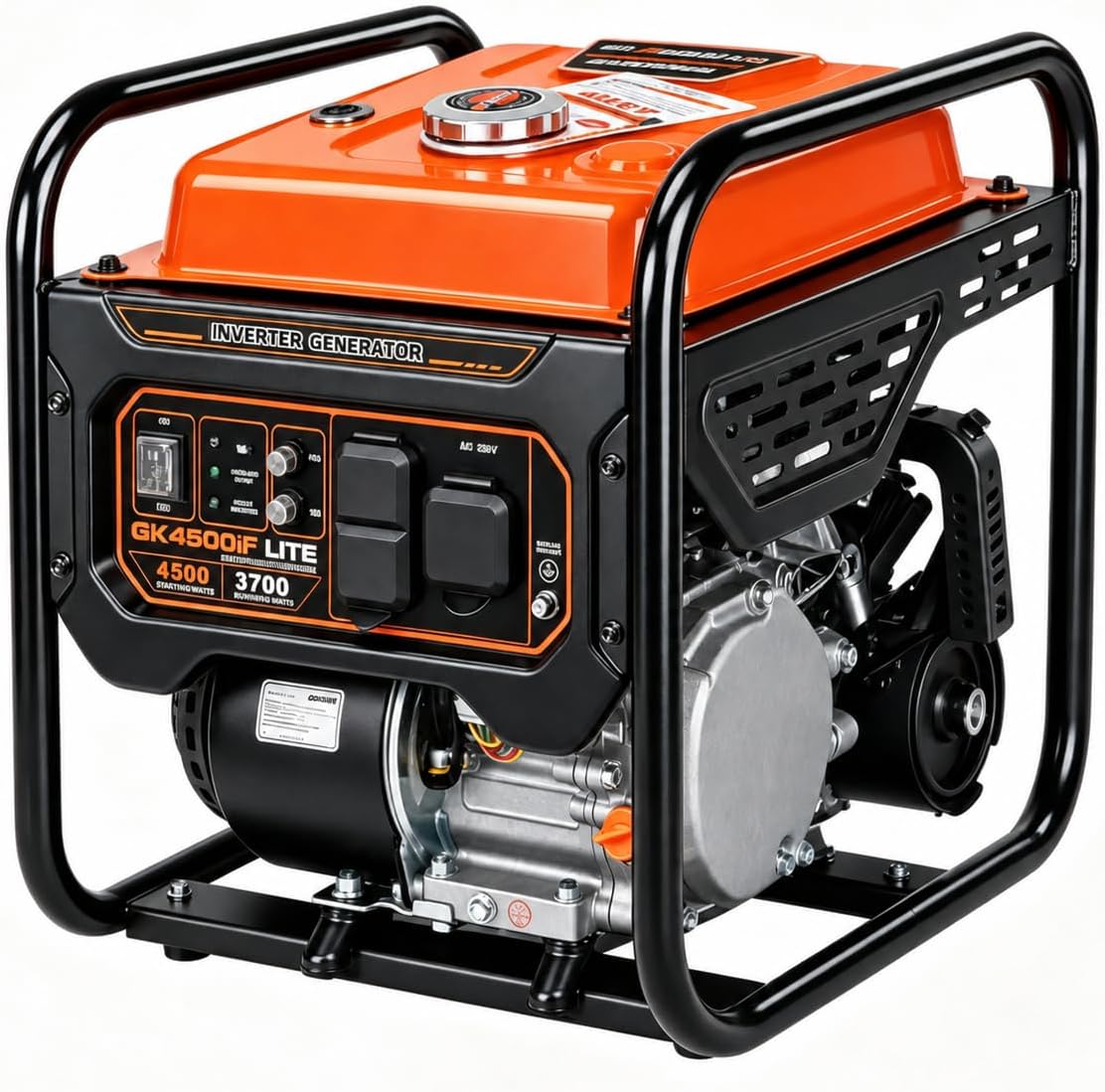 Genkins 4500W Inverter Generator for Home, RV Ready 30A Outlet, Gas Powered