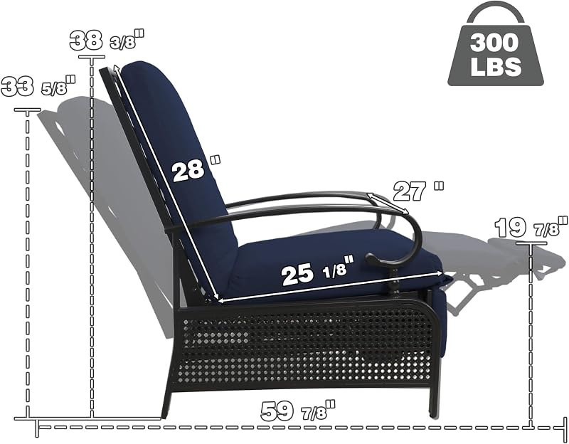 Kozyard Adjustable Outdoor Reclining Lounge Chair image 2