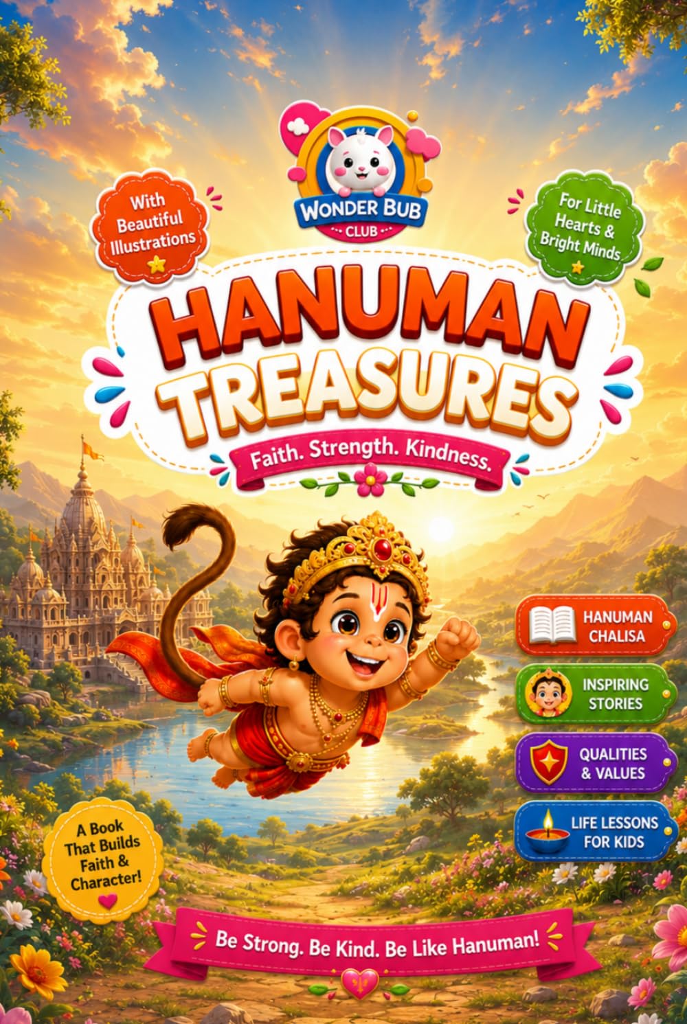 HANUMAN TREASURES - Hanuman Chalisa & Stories by Wonder Bub Club: Hanuman Chalisa, Inspiring Stories, Prayers, Activities, Faith, Strength, Kindness & Character-Building Lessons for Kids