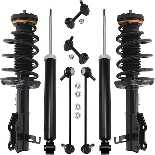 Miniatura 270 de Detroit Axle - Kit de puntales delanteros de 6 piezas para Chevrolet Aveo Aveo5 Pontiac G3 Wave, barra estabilizadora, varillas de acoplamiento