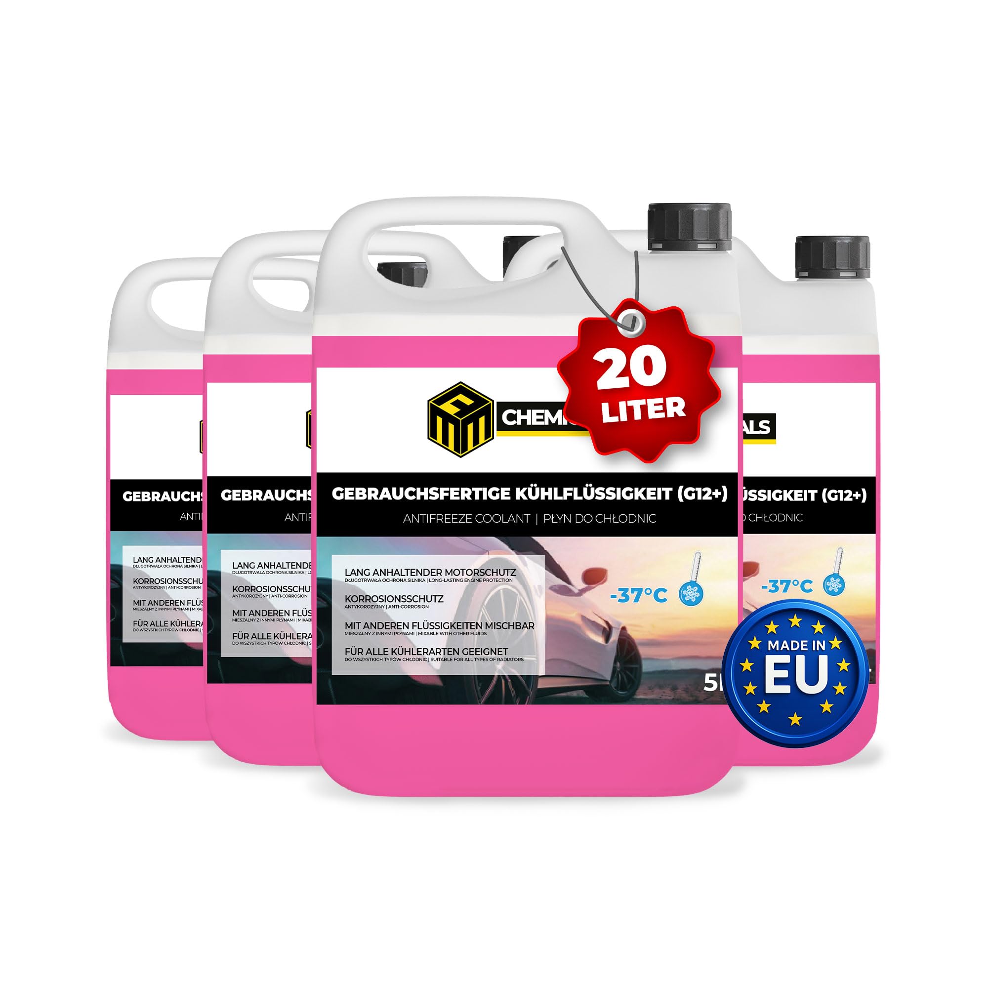 G12+ Ready-Mix 4 x 5 L Kühlmittel & Kühlerfrostschutz – Longlife Kühlflüssigkeit für Auto, Motorrad & Nutzfahrzeuge | Schutz vor Überhitzung, Frost & Korrosion