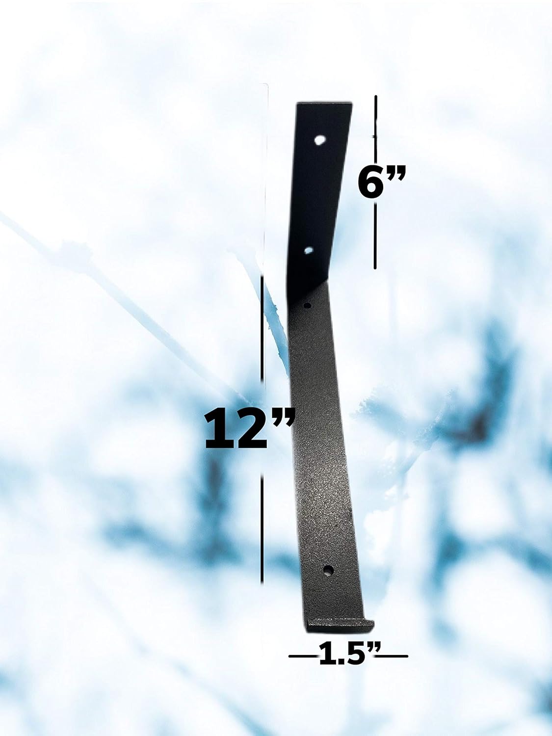 2 Pack 12"L x 6"H x 1.5"W Wall Floating Shelf Bracket