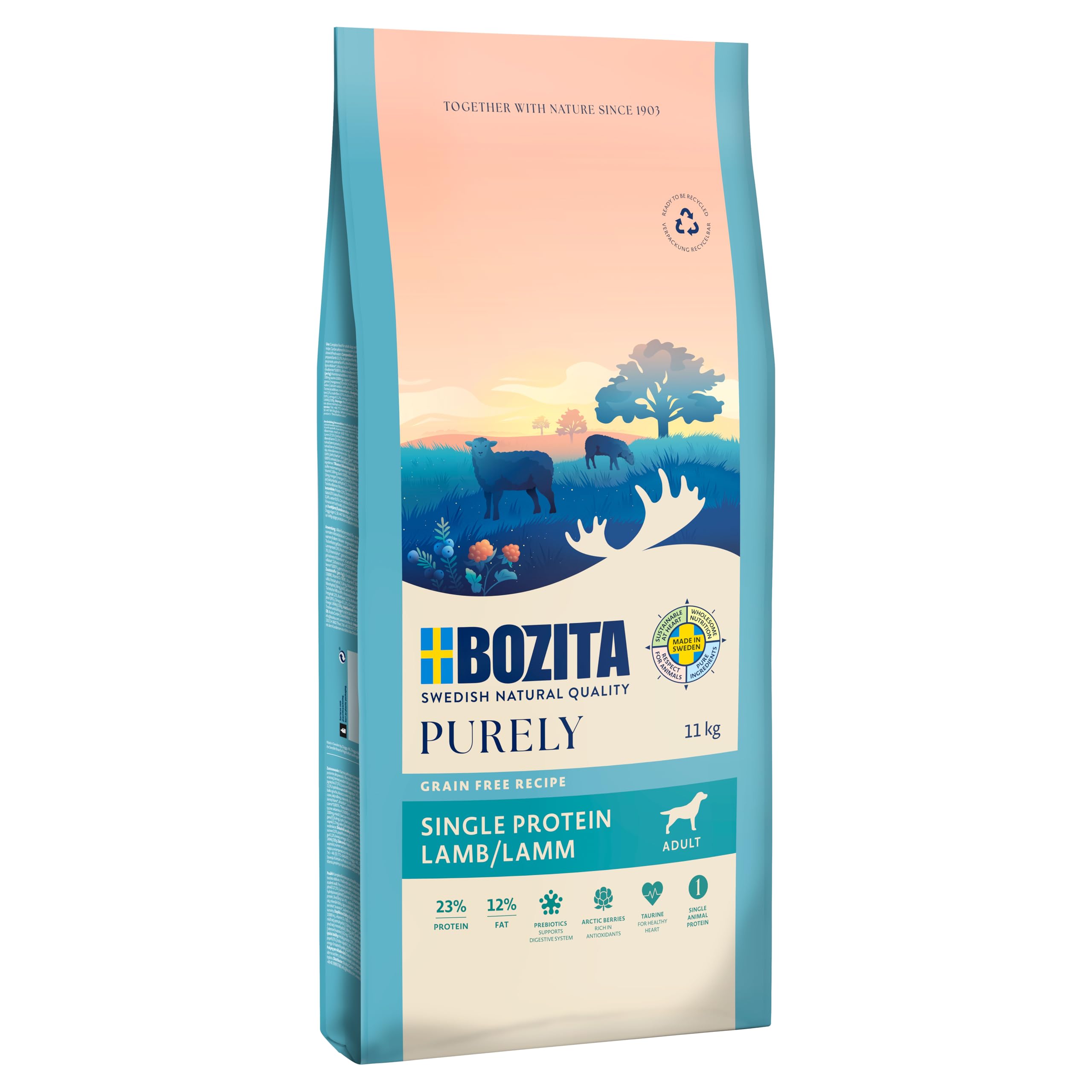 Bozita Dog Purely Adult Lammm Grain Free 11 kg
