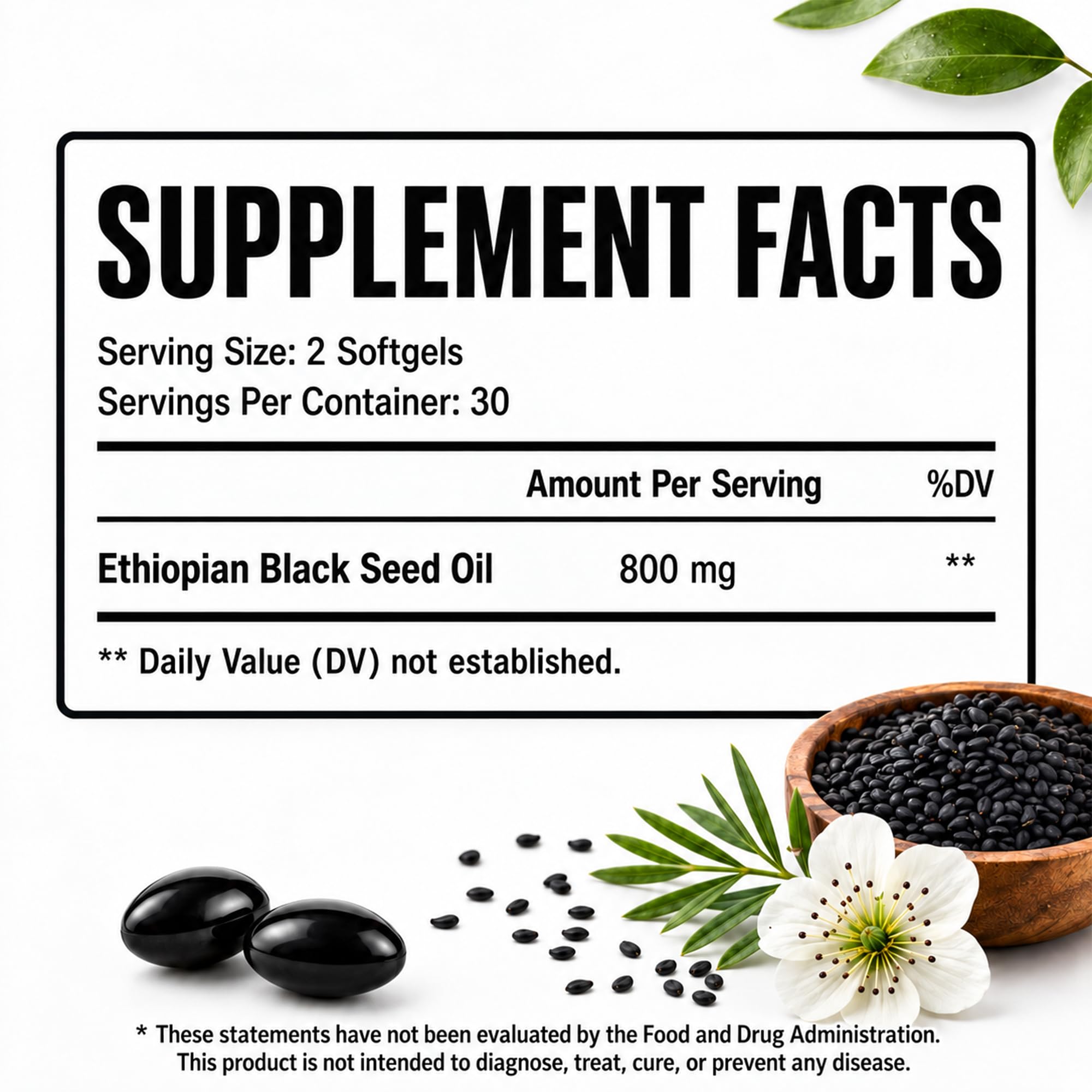 Ethiopian Black Seed Oil Capsules - 4.64% Thymoquinone, 60 Count — Amazon image 7