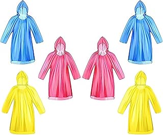4Pcs Disposable Rain Ponchos Waterproof Poncho Adult Waterproof Ponchos Adults Poncho With Hood and Sleeves Plastic Rain Poncho Adult Waterproof Emergency Waterproof for Outdoor Camping(Color Random)