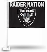 Vista 46 de Rico Industries NFL Double Sided Car Flag - 16" x 19" - Strong Pole That Hooks onto Car/Truck/Automobile