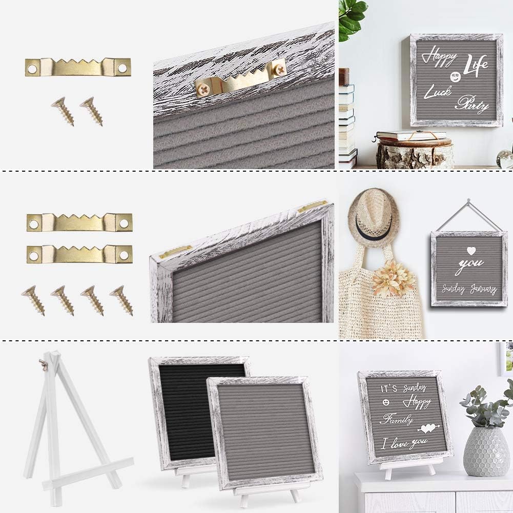 Crazy Clearance Double Sided Rustic Felt Letter Board with 10x10in Vintage Wood Frame,750 Precut Letters,Months & Days & Script Cursive Words,Farmhouse Message Board Shabby Wall Decor Black Friday - 80% OFF Double Sided Rustic Felt Letter Board with 10x10in Vintage Wood Frame,750 Precut Letters,Months & Days & Script Cursive Words,Farmhouse Message Board Shabby Wall Decor