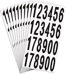Adesivi Numeri Per Cassette Postali - 15 Fogli, Nero, 7.6 Cm, Impermeabili - Foto 8