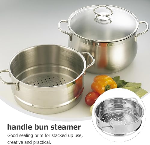 Miniatura 6 de DOITOOL Soporte de acero inoxidable para vaporizador con asa - 6.3 in Dim Sum Steamer Pot y cesta