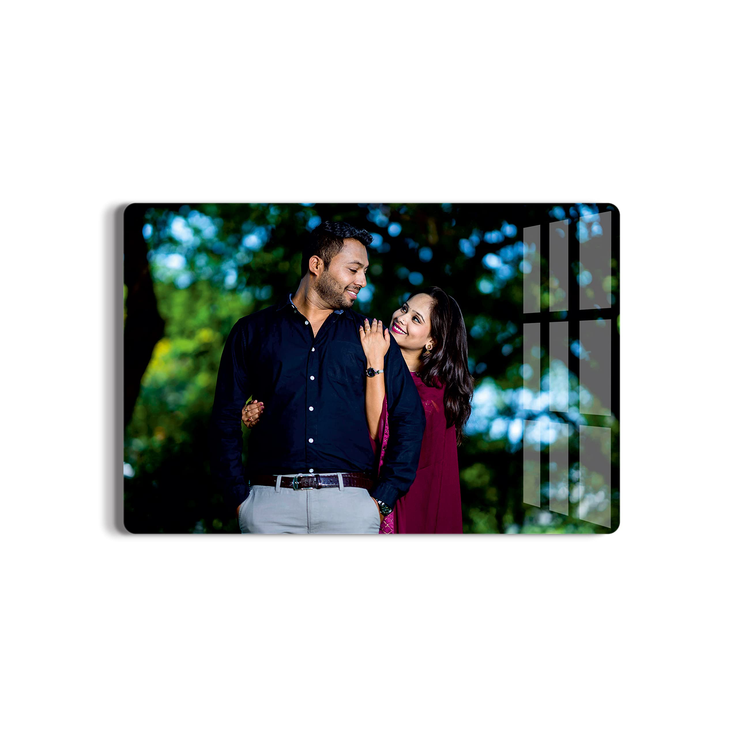 Upaharam Customised/Personalized Clear Acrylic Wall Mount Frameless Picture Photo/Poster Frame For Anniversary, Birthday, Special Moment (8" x 12" x 0.19") Rectangular-image-18