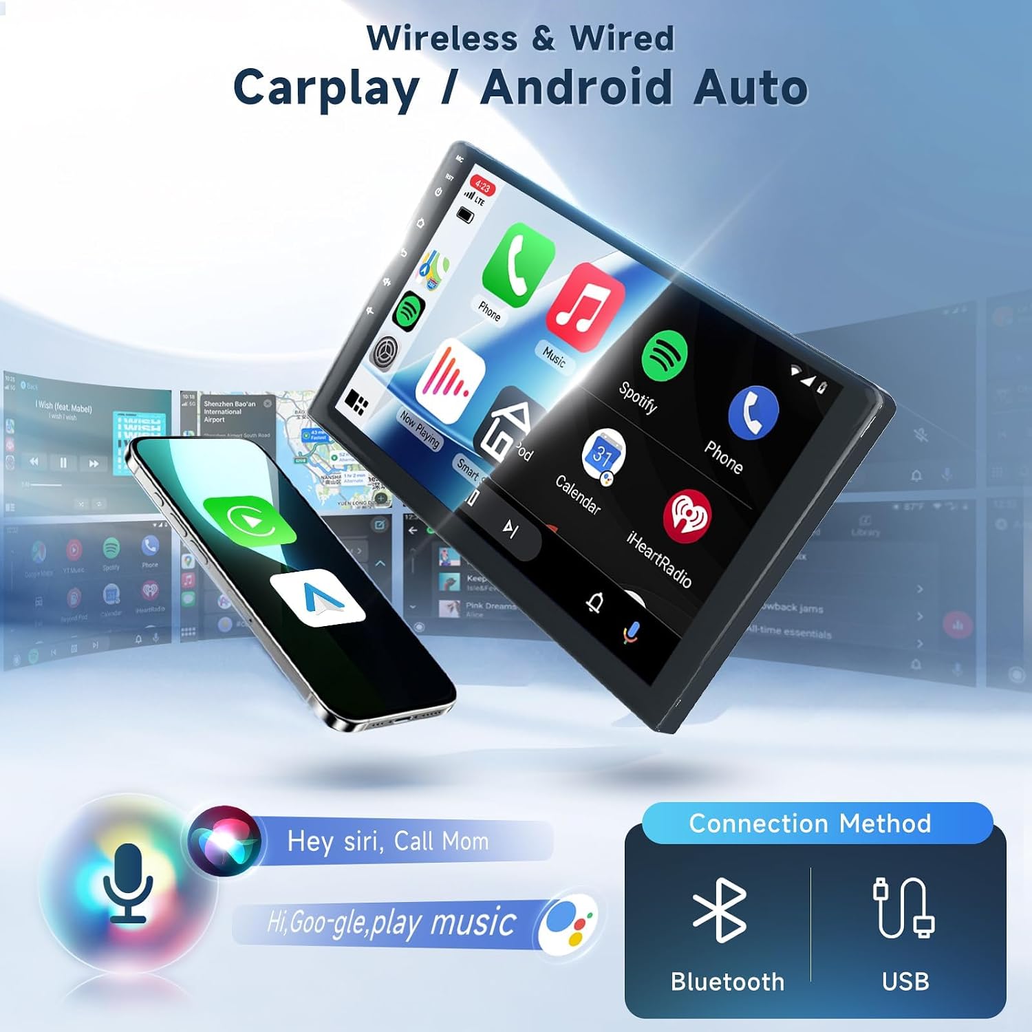 VECHTEL 5G WiFi Android 15 Car Stereo for Honda Accord 7th 2003-2007 with Wireless Carplay Android Auto, 10.1 Inch Touch Screen Radio Support GPS/Bluetooth/FM/SWC/Backup Camera