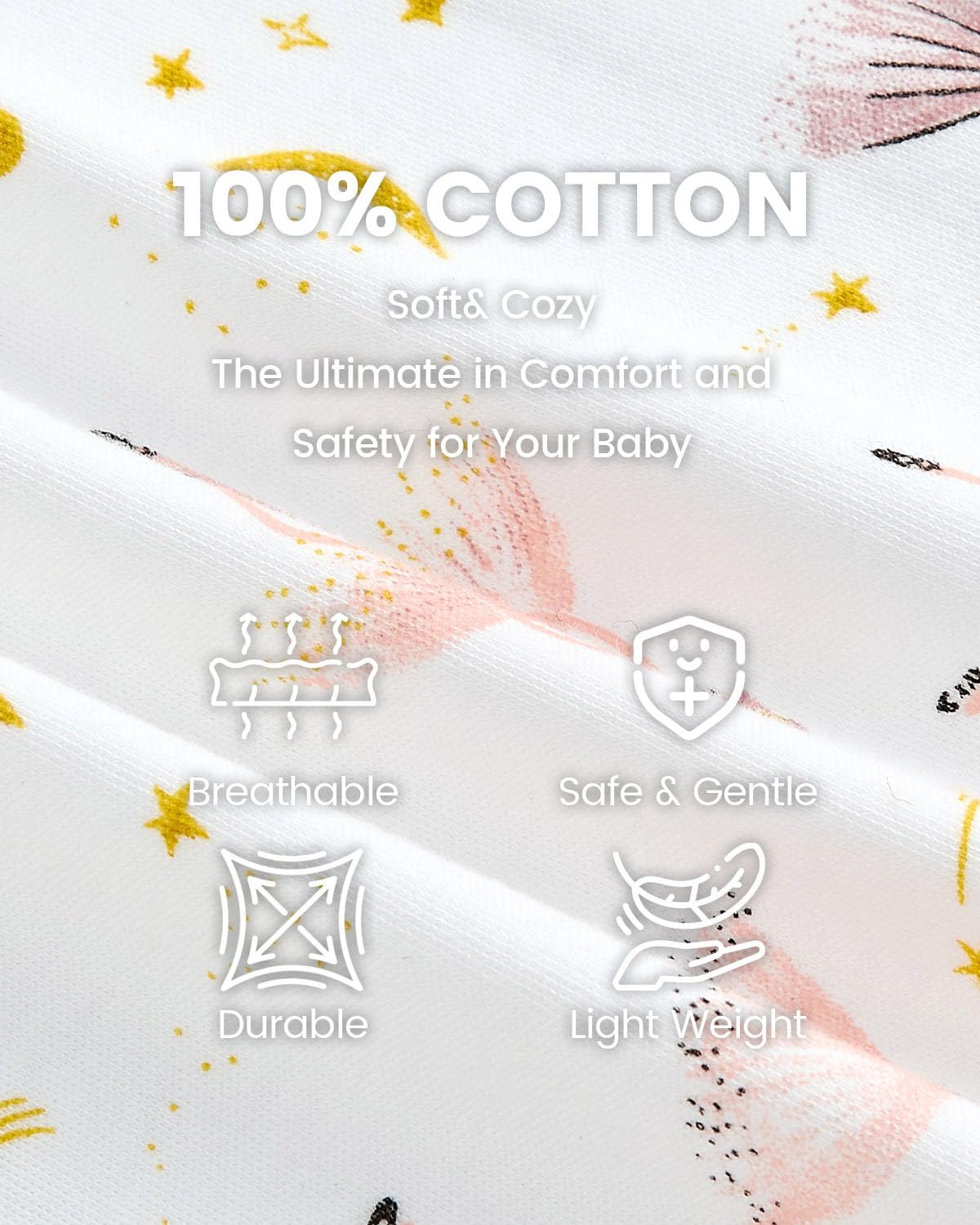 JiAmy Pyjama Bébé Fille Garçon, 3PCS Dors Bien Manches Longues Bébé, 100% Coton Combinaison avec Pieds Bébés, Nouveau-Né Vêtements 0-12 Mois
