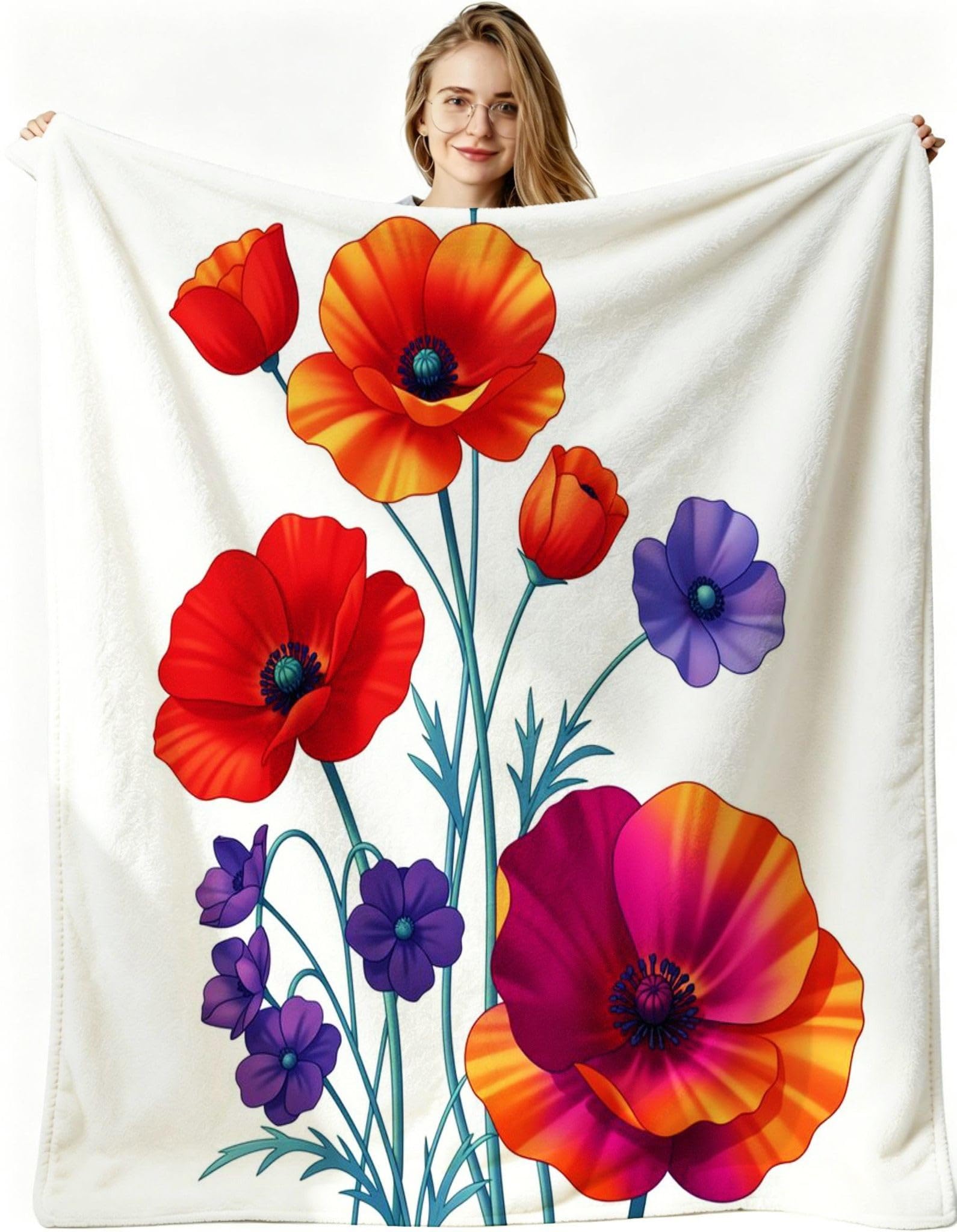 Manta Entretiempo Grande, Flor Amarilla, 220x240 cm, AQ8363