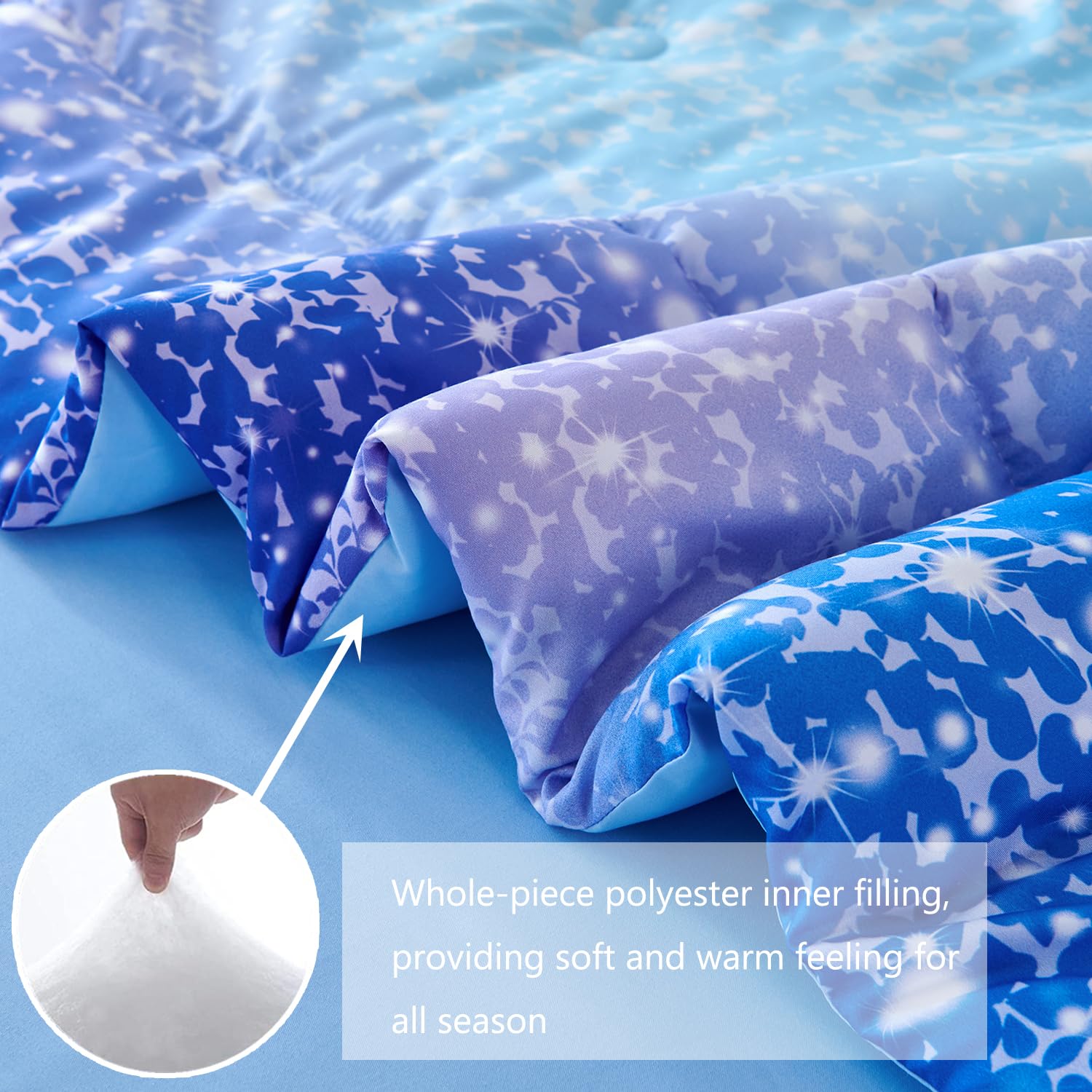 PERFEMET Queen Comforter Set - Blue Sheets -4 PERFEMET Queen Comforter Set - Blue Sheets -4