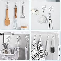 Vista 5 de VIS'V Ganchos de ventosa, pequeños ganchos de succión transparentes para ducha, ventosas de vacío resistentes con ganchos, ganchos de succión