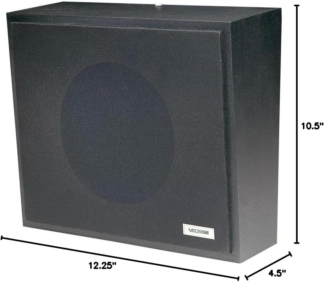 VALCOM VC-V-1016-BK 1Watt 1Way Wall Speaker - Black - NEW - White Box - VC-V-1016-BK