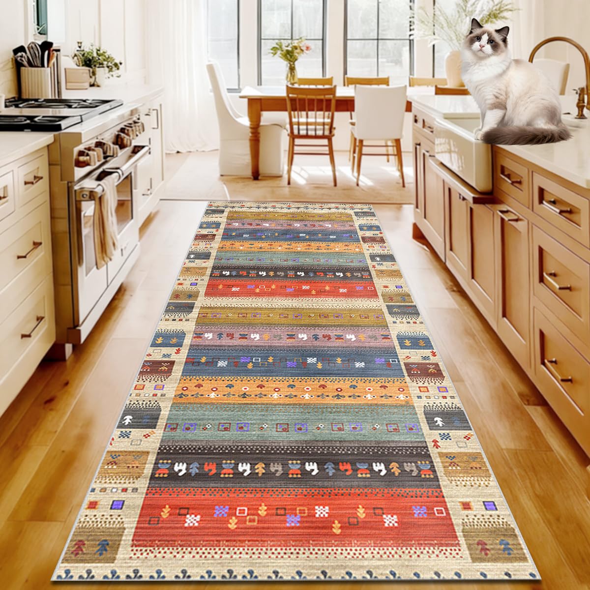 Tfehxyzu K338 Carpet Runners For Hallways Non Slip Long Runner Rugs For Hallway 60 X 300 Cm Hall Runner Area Rug Narrow Rugs Washable For Entryway Living Room Bedroom Laundry Room Kitchen Room
