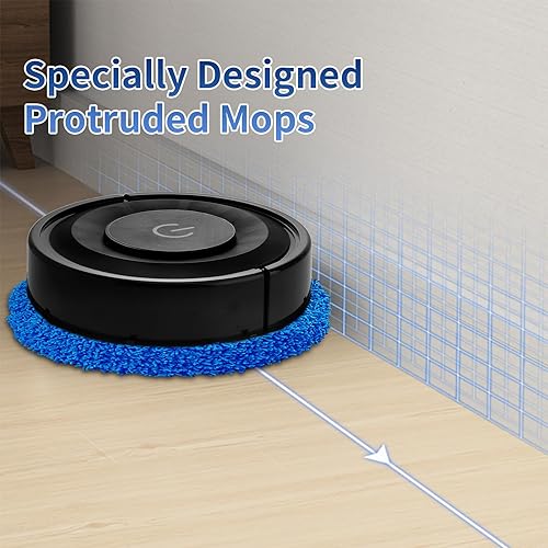 Miniatura 5 de Trapeador robot, robot 2 en 1 para trapear y barrer, tecnología avanzada para evitar obstáculos, trapeador robot de diseño ultrafino, adecuado para