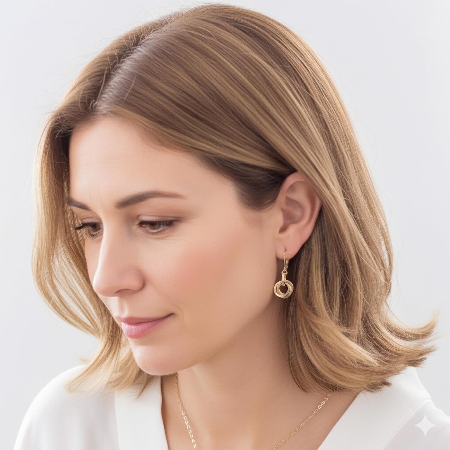 Classic 14K Gold‑Filled Leverback Dangle Earrings - Lightweight Nickel‑Free Hypoallergenic Design - Secure Clasp, USA Crafted, Everyday Dressy Minimalist Design - 1.25" L / 0.75" Drop / 0.5" W - Image 2