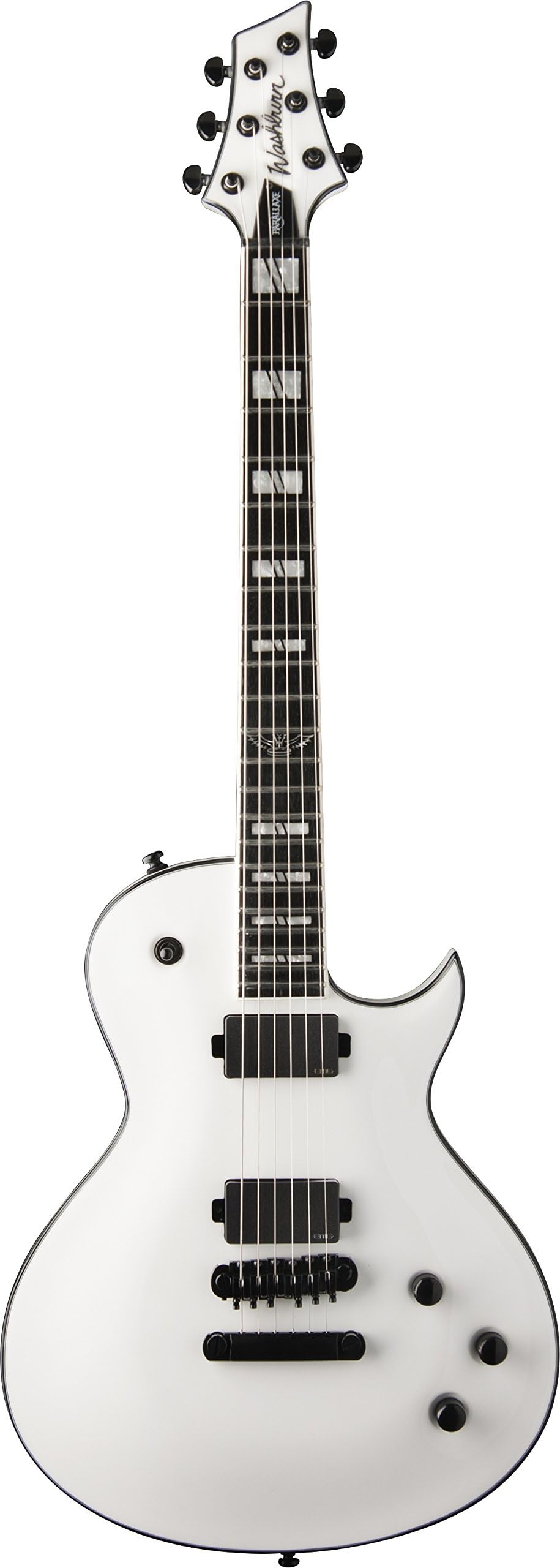 Washburn 6 String Solid-Body Electric Guitar, Gloss White (PXL20EWH-D)