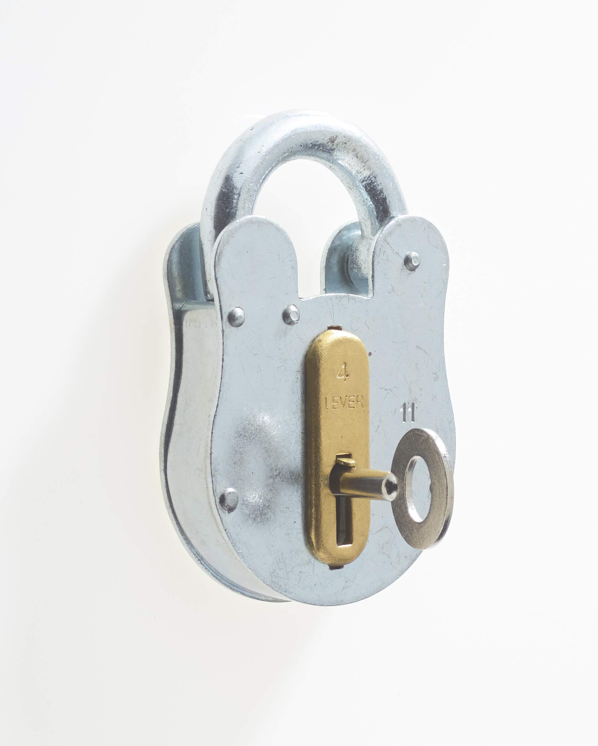Eai Silver Fb11 Type London Fire Brigade Padlock Supplied With 1 Key