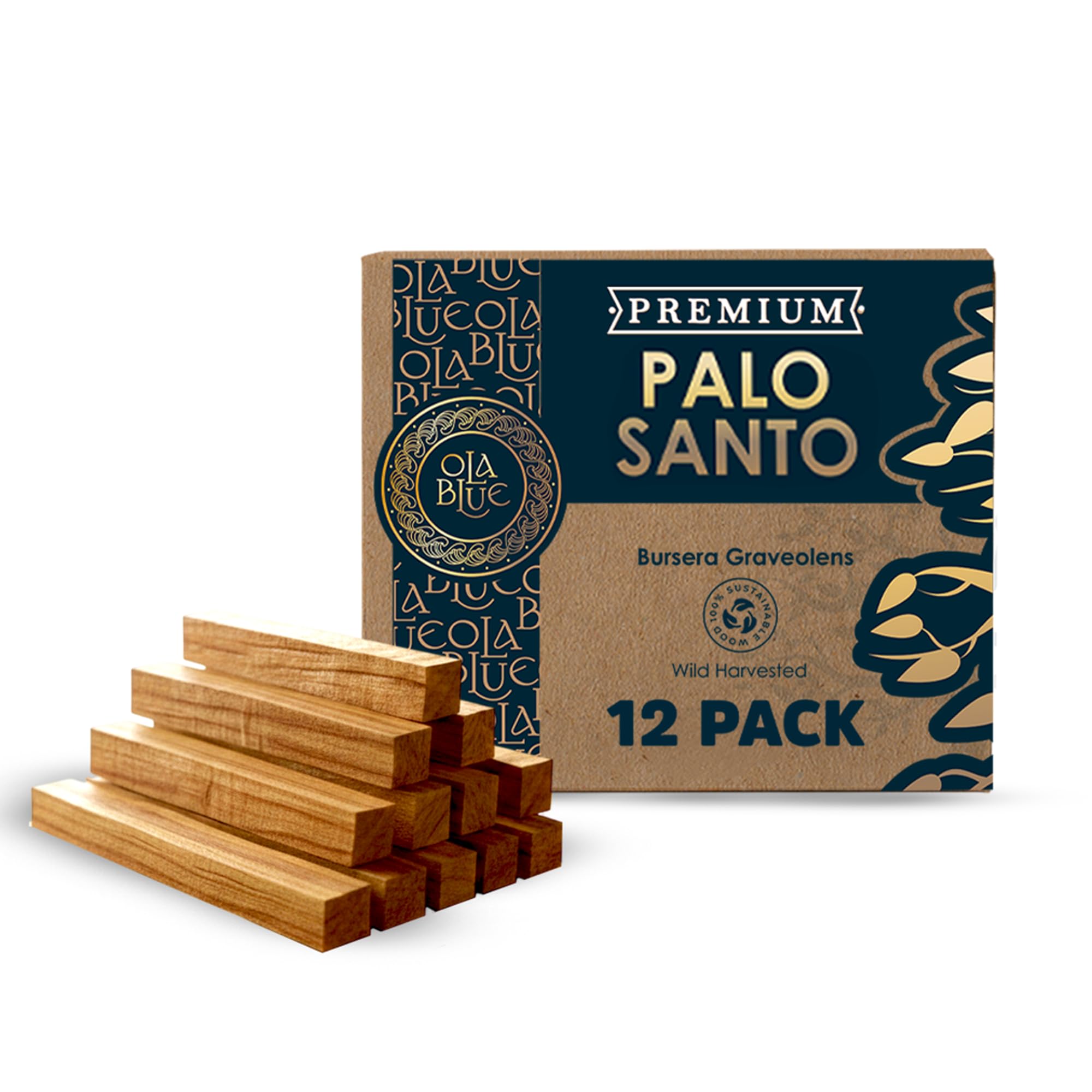 Palo Santo Smudging Sticks – 12 Pack (Approx. 4 oz / 110g) | Peru-Sourced Natural Incense | High Resin Aroma for Spiritual Cleansing | Sustainably & Ethically Harvested