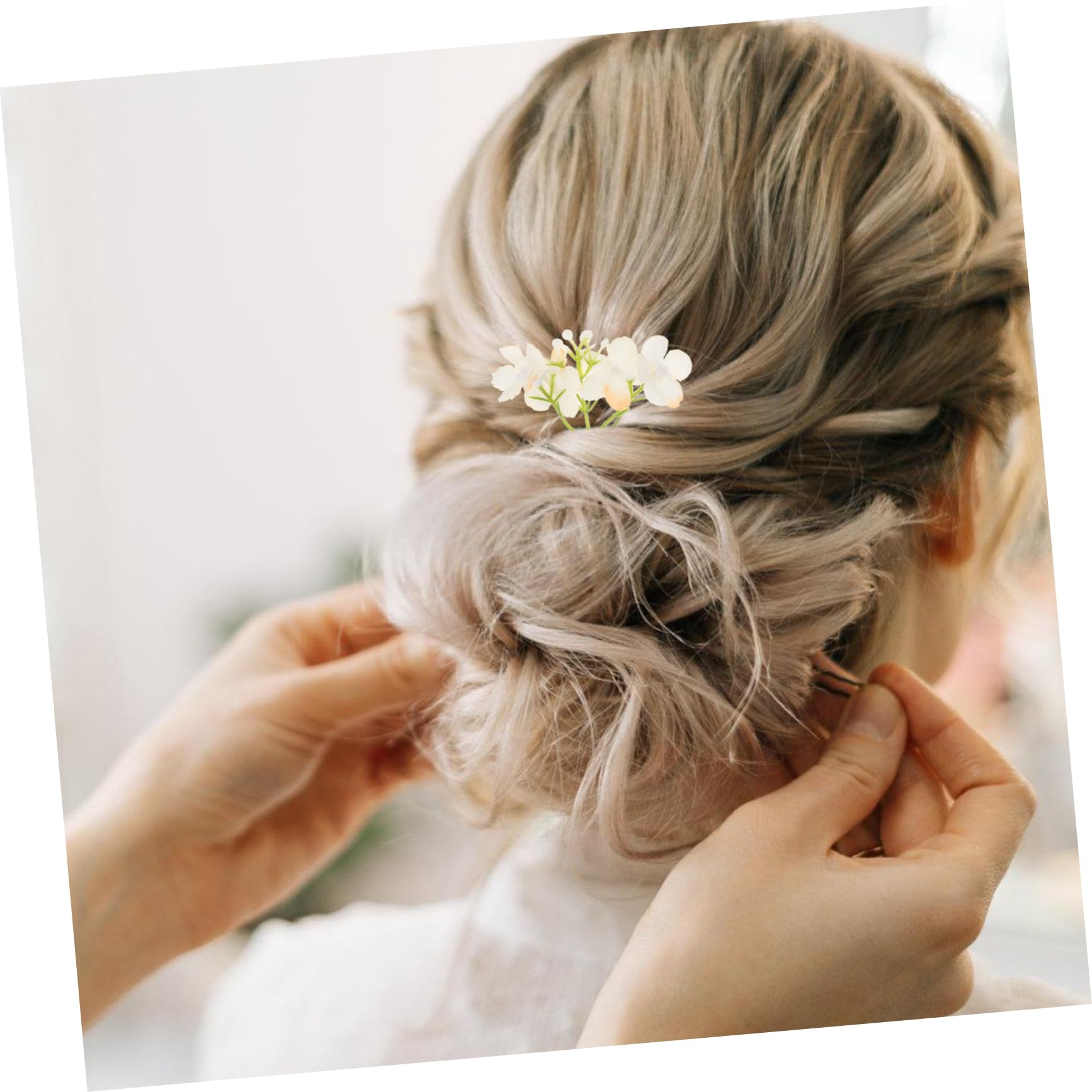 PRETYZOOM 20pièces Picks Fleurs Hortensia Artificielles Soie pour Décoration Et Mariage Matériel De Fleurs Fausse pour Coiffure Et Accessoires Événementiels