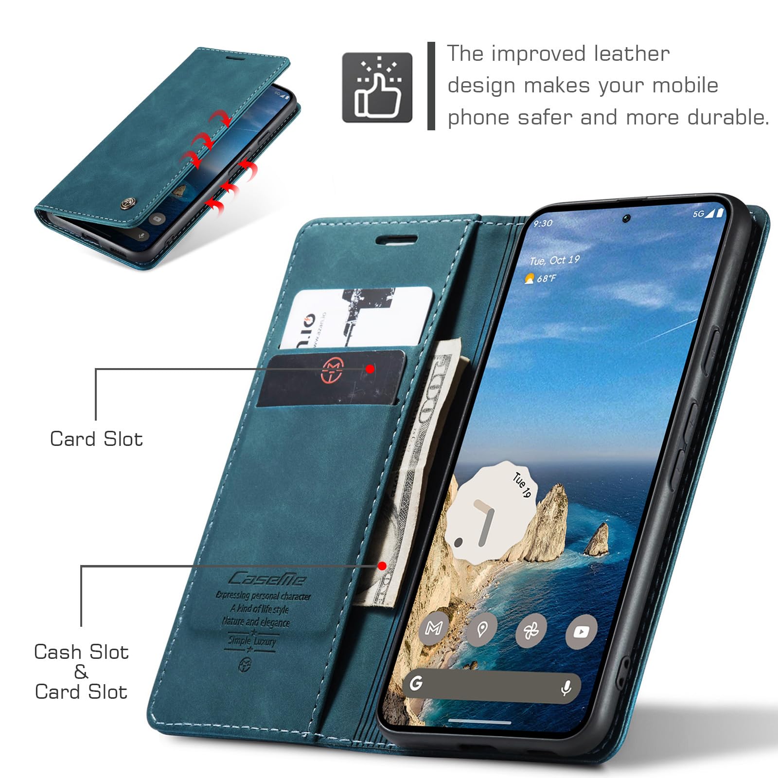 Custodia per Google Pixel 9A con pellicola protettiva, custodia