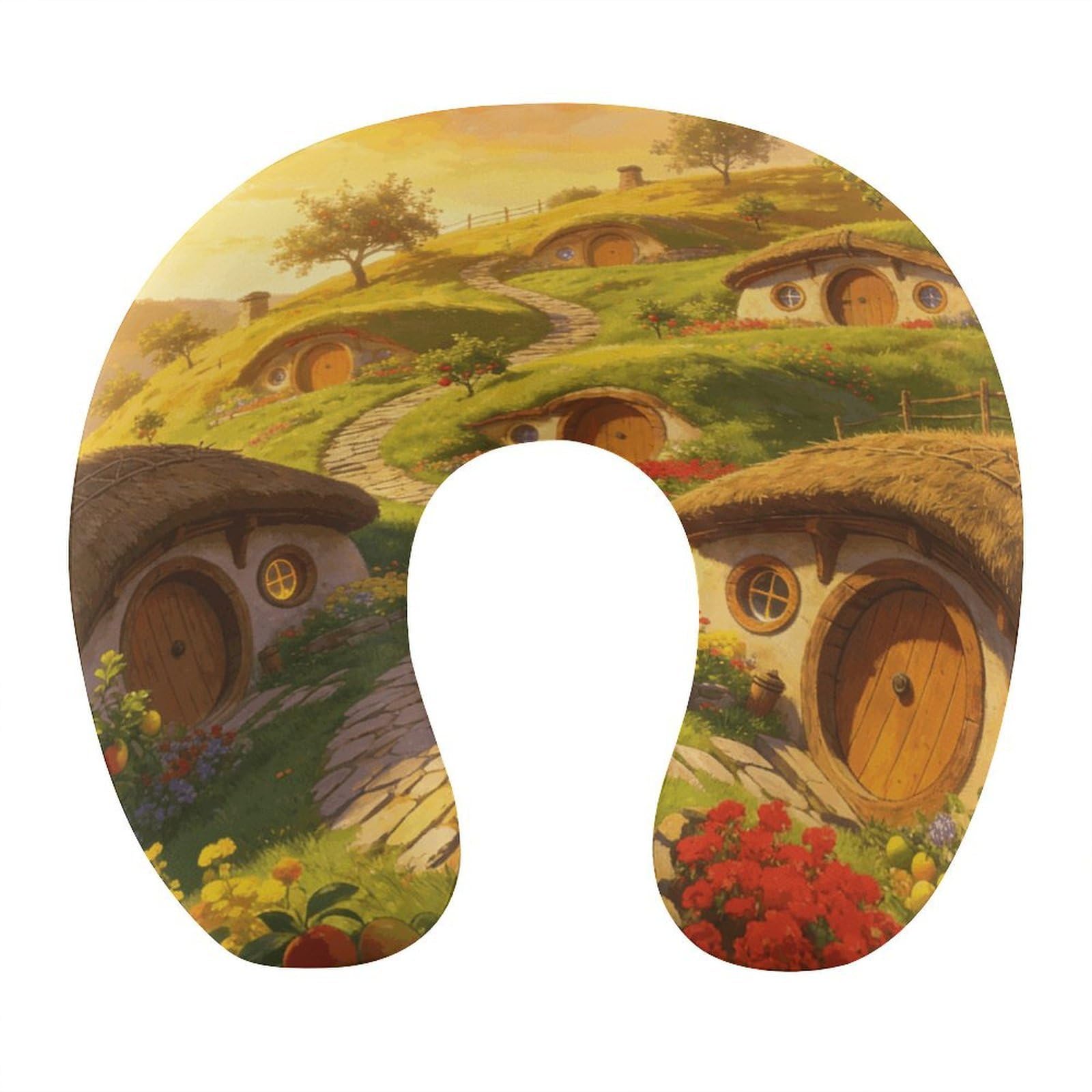 Btcowzrv Style Hobbiton U Shaped Neck Pillow Travel Pillows