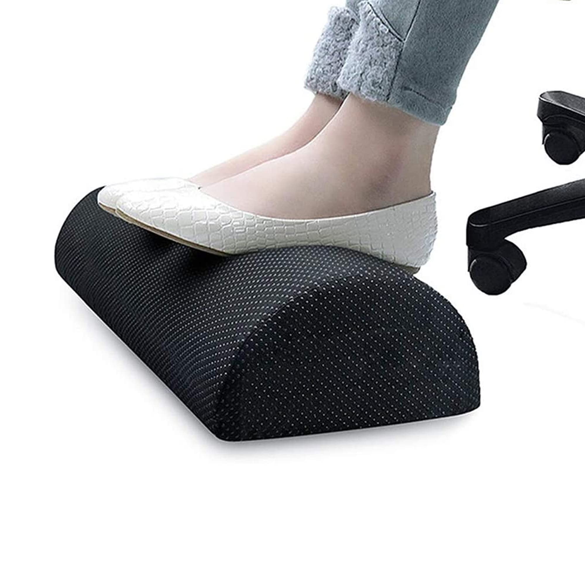 Sulfar Office Foot Rest Under Desk | Ergonomic Half-Cylinder Cushion Design for Leg Support & Comfort | Firm & Compact Foot Stool for Home Office | Improves Posture & Circulation