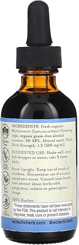 Miniatura 2 de Eclectic Motherwort O, rojo, 2 onzas líquidas