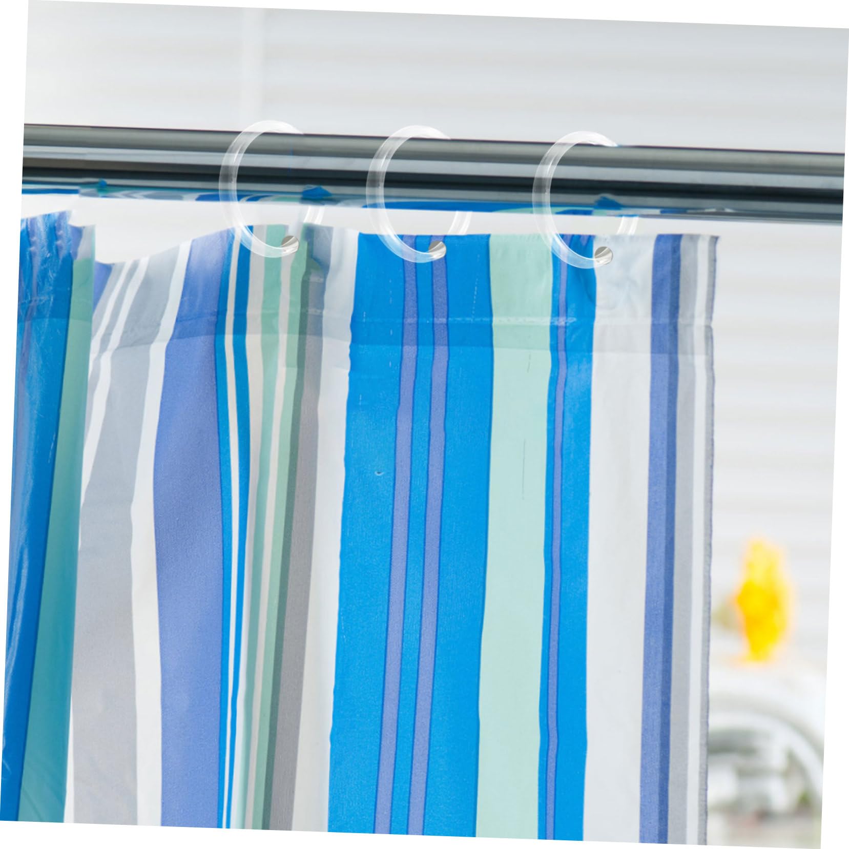 50 Pezzi Anelli per Doccia in Plastica Trasparente con Chiusura Scatto Sicura Anelli Bagno Resistenti Compatibili con Asta Doccia e Tende Spesse Accessori Bagno Multifunzionali