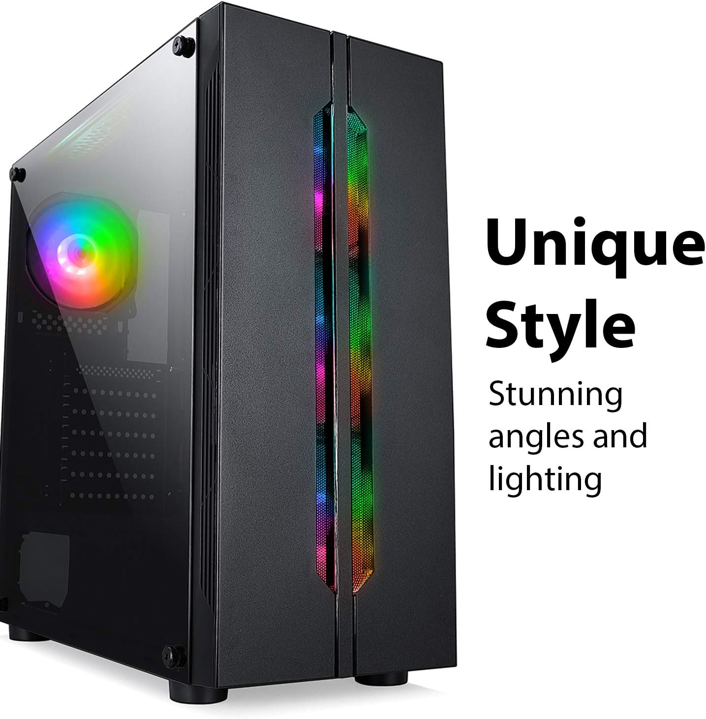 Black Friday Sale 2022 CiT Volcano ARGB PC Gaming Case, ATX, 4 x 120mm ARGB Rainbow Fans Included, Tempered Glass, LED Button, 6 Fan Support, Water-Cooling Ready | Black 60% Off Discount CiT Volcano ARGB PC Gaming Case, ATX, 4 x 120mm ARGB Rainbow Fans Included, Tempered Glass, LED Button, 6 Fan Support, Water-Cooling Ready | Black