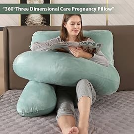 BATTOP Pregnancy Pillows for Sleeping,Full Body Maternity Pillow,Support for Back,HIPS,Legs,Belly for Pregnant Women,Pregnancy Pillow with Removable Cover