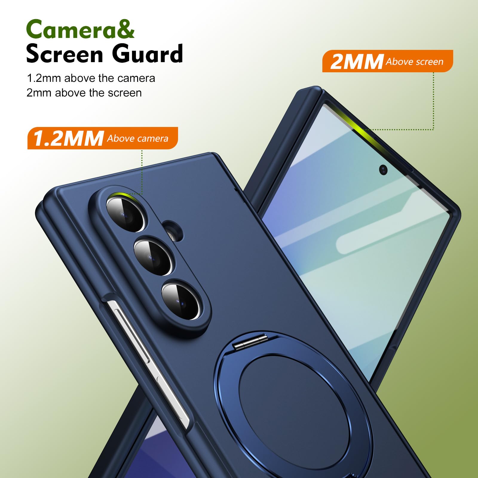 Magnetisch Hülle für Samsung Galaxy Z Fold 8 Ultra, Drehbar Ring Ständer