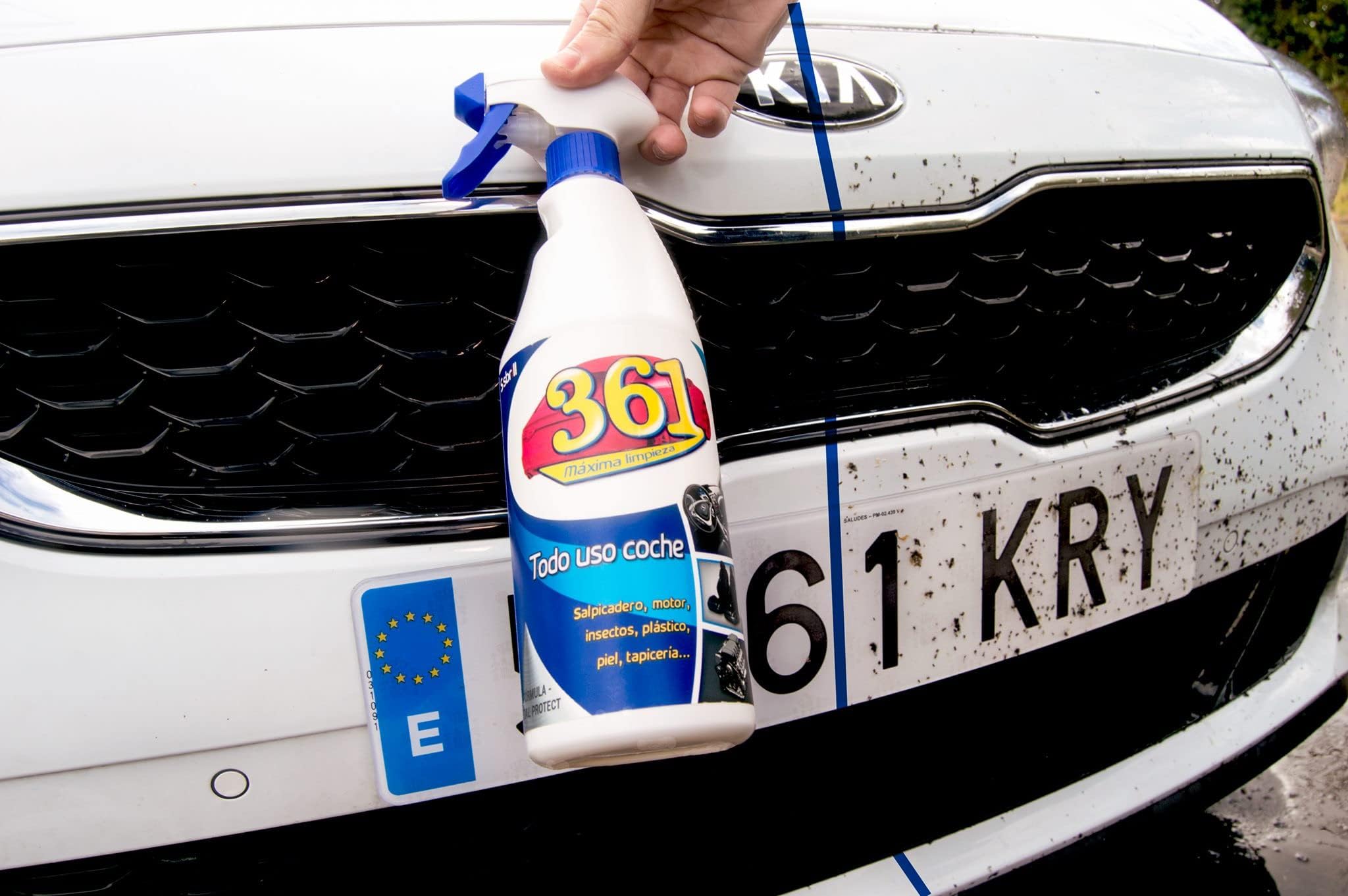 Sisbrill 361 All-Purpose Car Cleaner - Seat Cleaner, Upholstery, Dashboard, Leather, Mosquitoes - Interior and Exterior of the Car - Pack of 2 Units