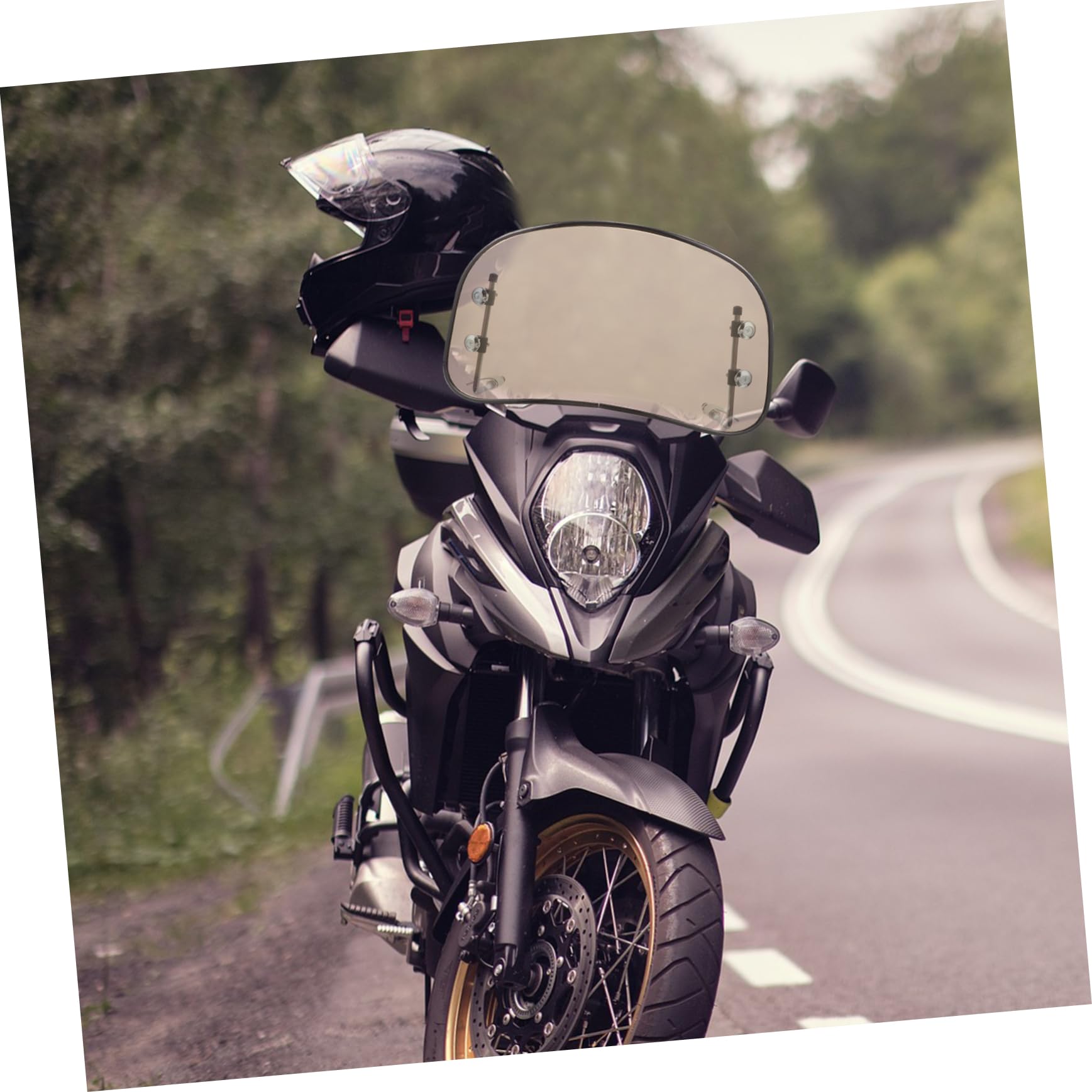 Vaguelly 1 Juego Mercado Accesorio de Motocicletas Parabrisas Universal para Viento Pantalla Aire comprimido pc motoazadas pedaleador Gran Parabrisas Suministro de Motocicleta Caucho