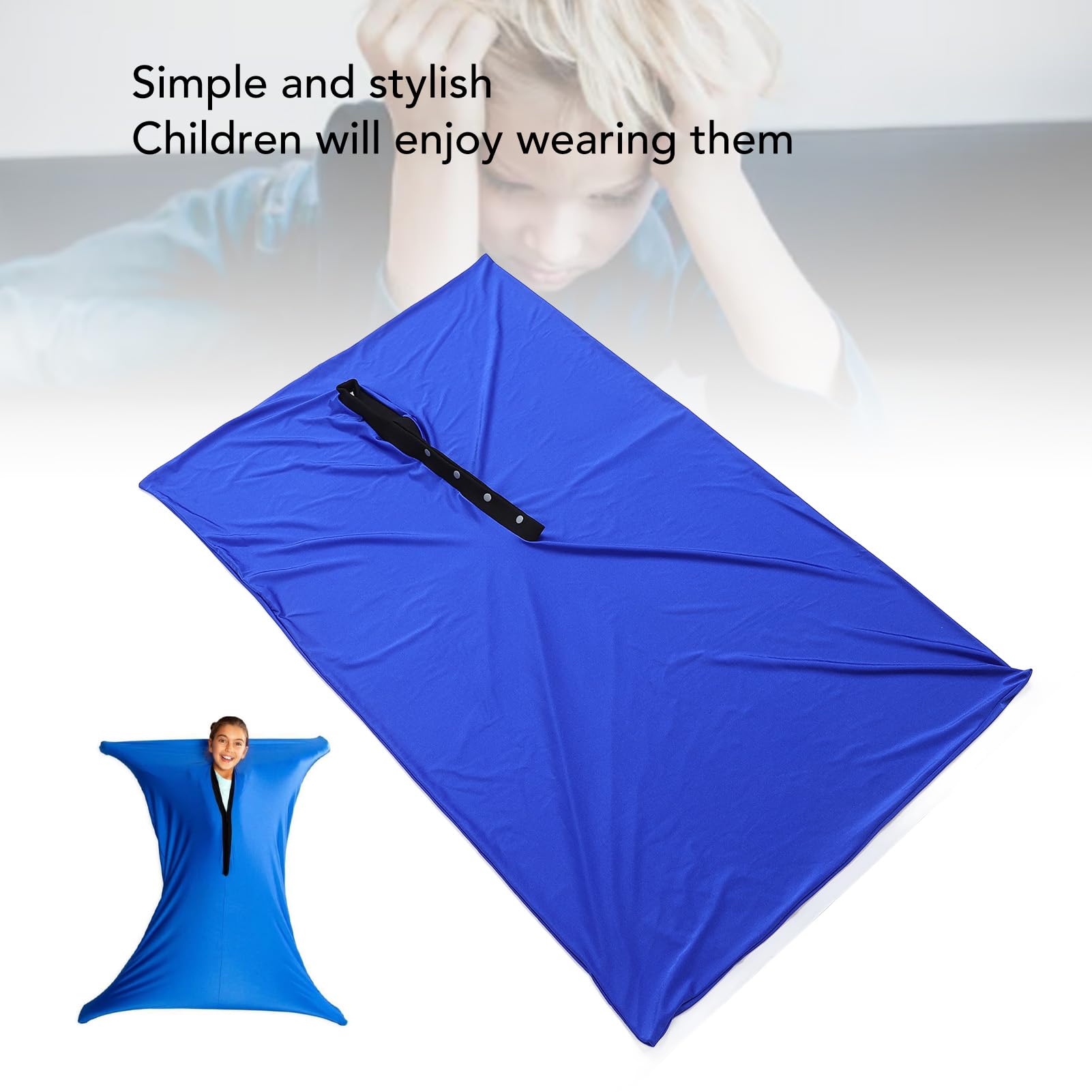 Sensory Sock Body Sock, Dynamic Movement Sensory Sock, Sensory Training Socks, Breathable, for Children with Sensory Processing Disorder, M Size (Blue)