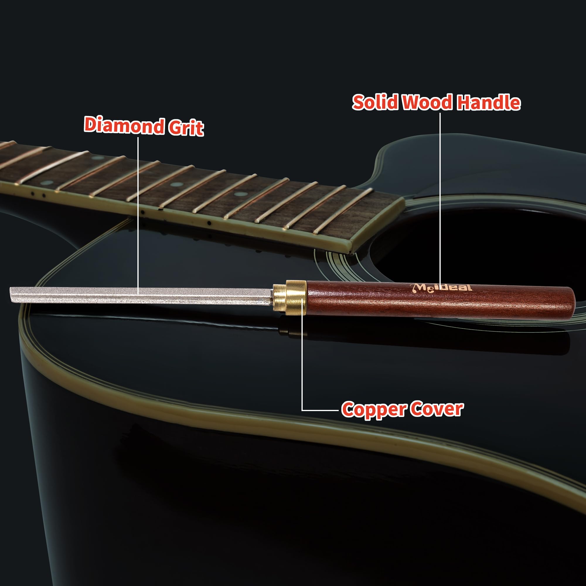 Barokke Fret Crowning Files Diamond, Gitaar Fret Crown Dressing File, Fret Reparatie Tools, Luthier Tools, voor Gitaren, Ukeleles, Bass, Banjo, Mandoline