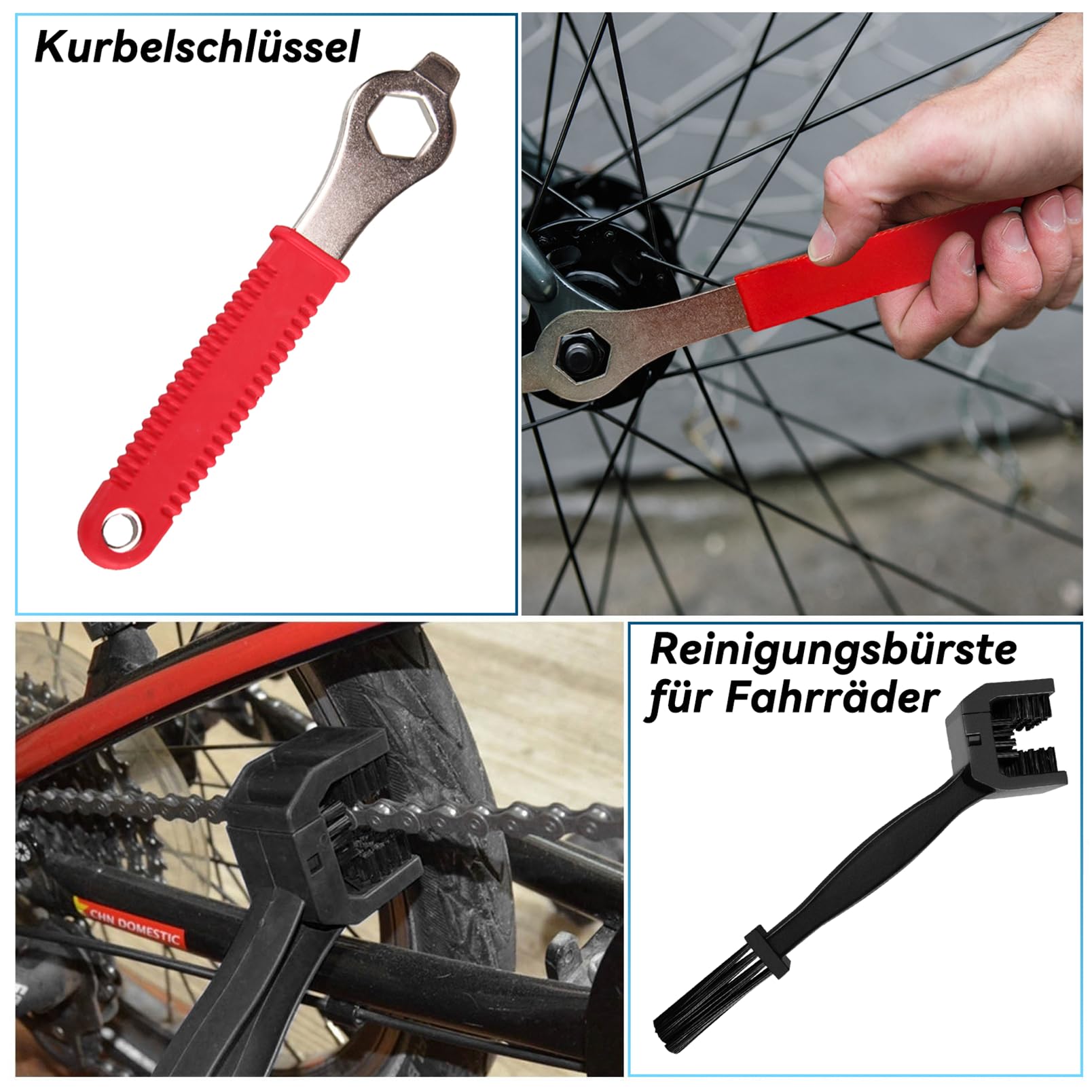 Retoo Attrezzo per la riparazione della catena della bicicletta per la rimozione e il fissaggio di catene della bicicletta per la riparazione di catene della bicicletta bici da corsa e mountain bike