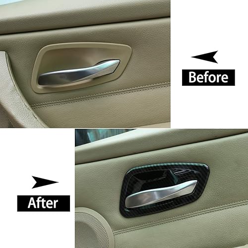 Miniatura 9 de CHEYA Accesorios de coche ABS cromo interior puerta tazón cubierta Trim 4pcs para BMW E90 3 serie 2005-2012 (plata)