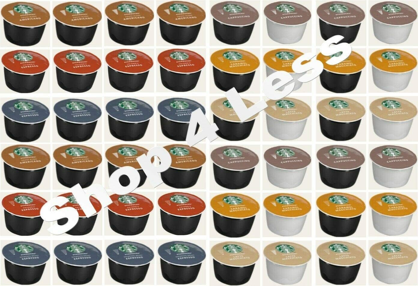 Nescafe Dolce Gusto Starbucks 48 Pod Variety Pack-Sold Loose (36 Drinks)