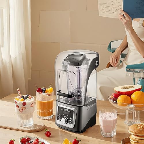 Miniatura 8 de VEVOR Licuadora profesional para batidos, 118 onzas, 1400 W, con potente motor, licuadora multifuncional para procesamiento de alimentos con
