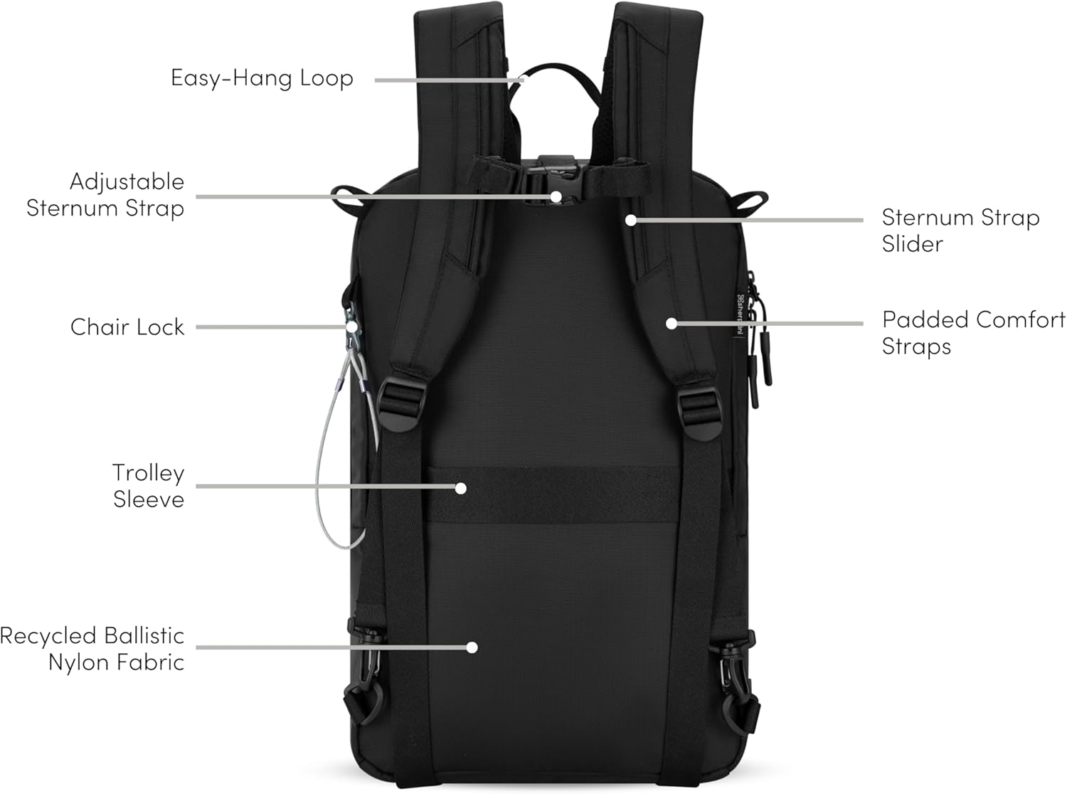 Sherpani Juno, Travel Backpack, Expandable Carry-On, Duffel Bag, Fits 15 Inch Laptop for Travel, Sport, Hiking with Removable Crossbody Strap (Black)