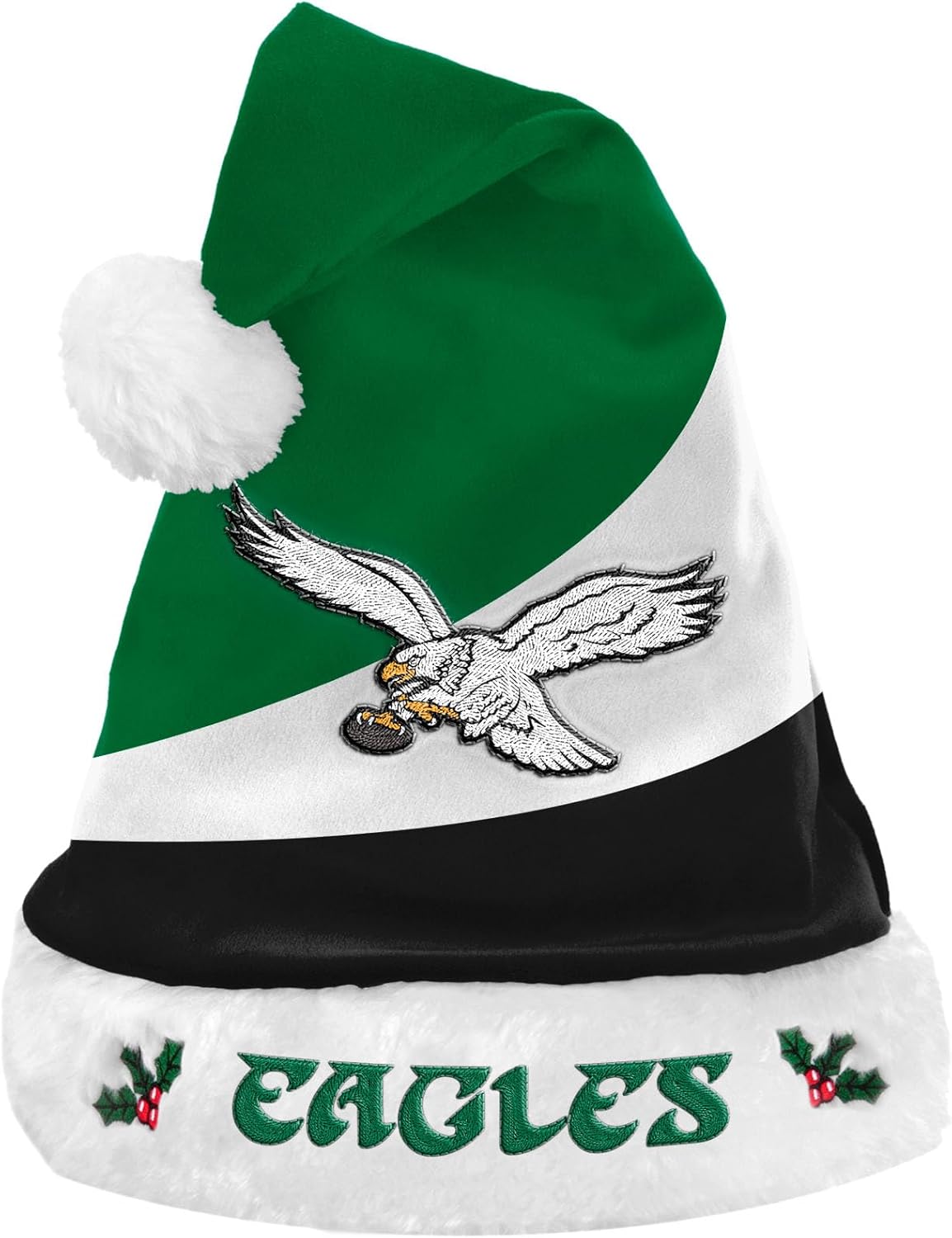 FOCO Philadelphia Eagles NFL Kelly Green High End Santa Hat